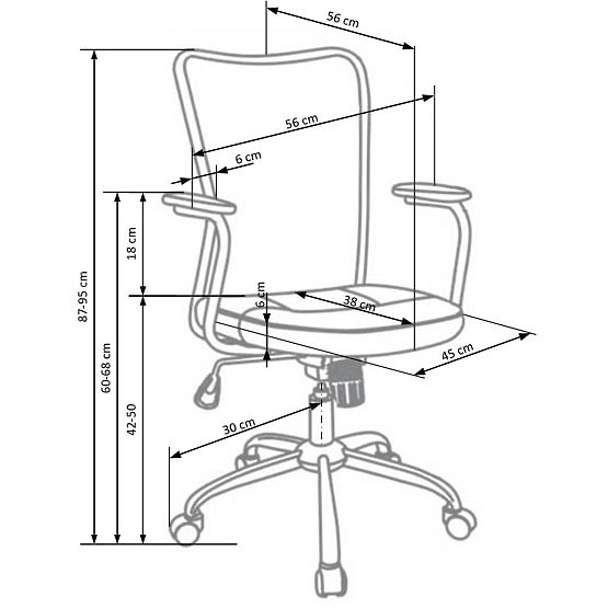 Krzesło dziecięce ANDY - szare/czarne