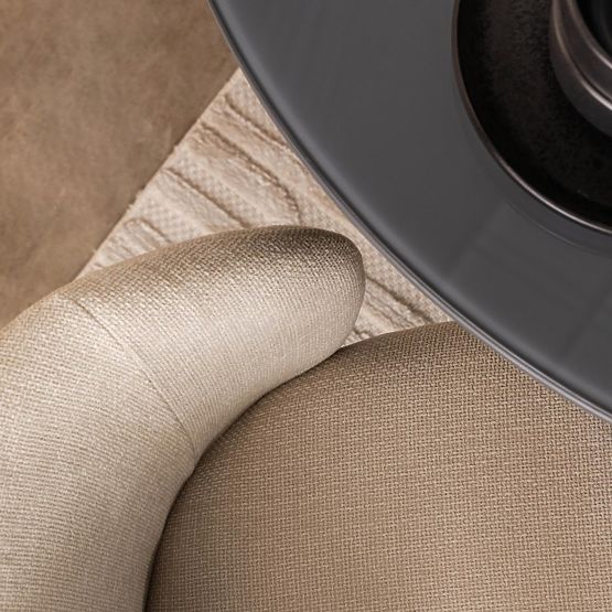 Krzesło jadalniane Larisa, jasnobeżowe/czarne nogi