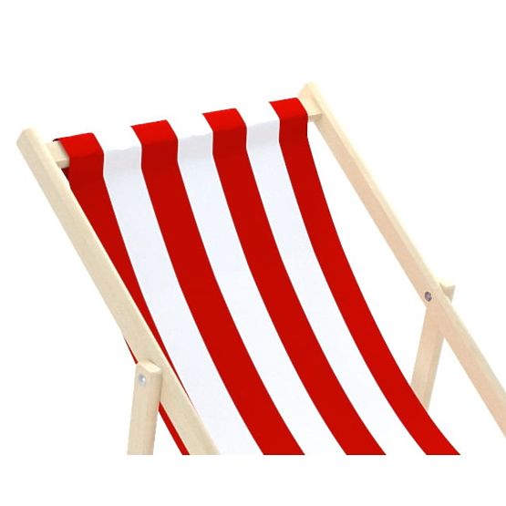 Krzesło plażowe Stripes - czerwono-białe