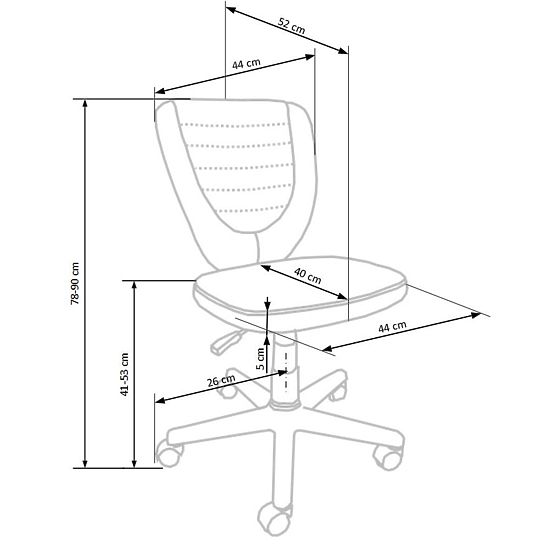 Krzesło studenckie Toby - różowe