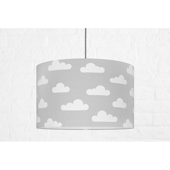 Lampa wisząca z tkaniny Chmurki - szara
