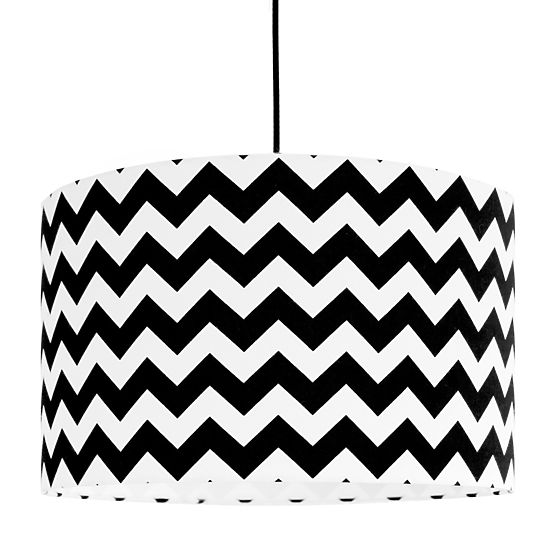 Lampa wisząca z tkaniny Cik Cak - czarna