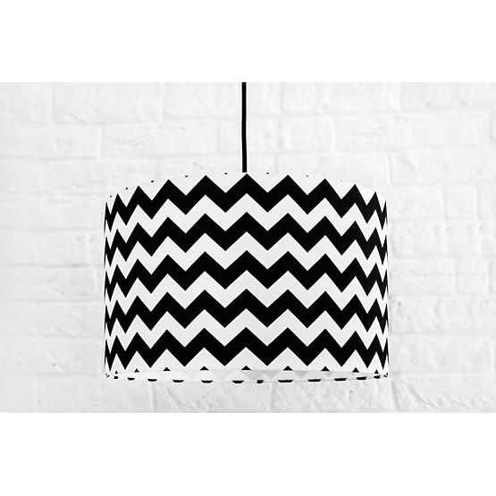 Lampa wisząca z tkaniny Cik Cak - czarna