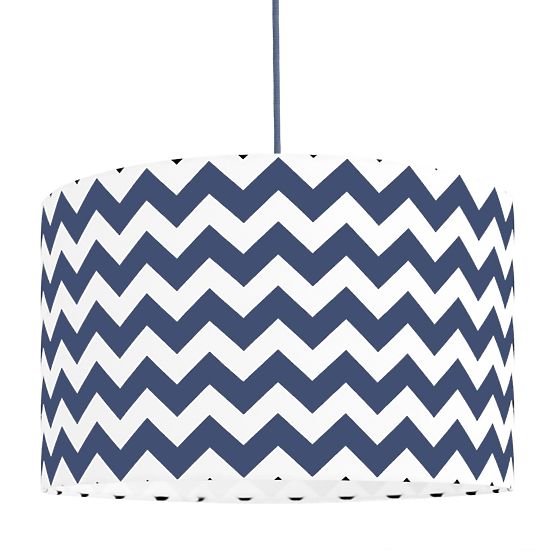 Lampa wisząca z tkaniny Cik Cak - granatowa