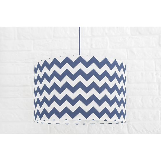 Lampa wisząca z tkaniny Cik Cak - granatowa