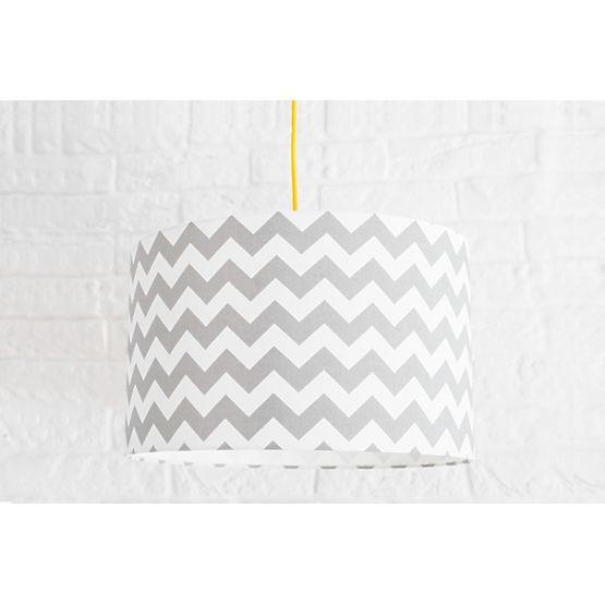 Lampa wisząca z tkaniny  Cik Cak - szara