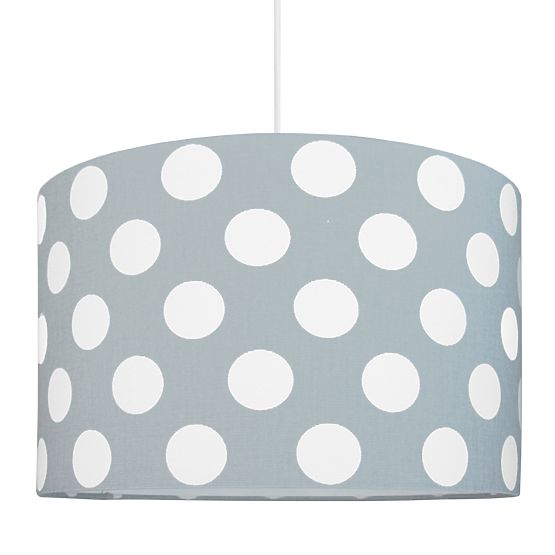 Lampa wisząca z tkaniny Groszki - siwe