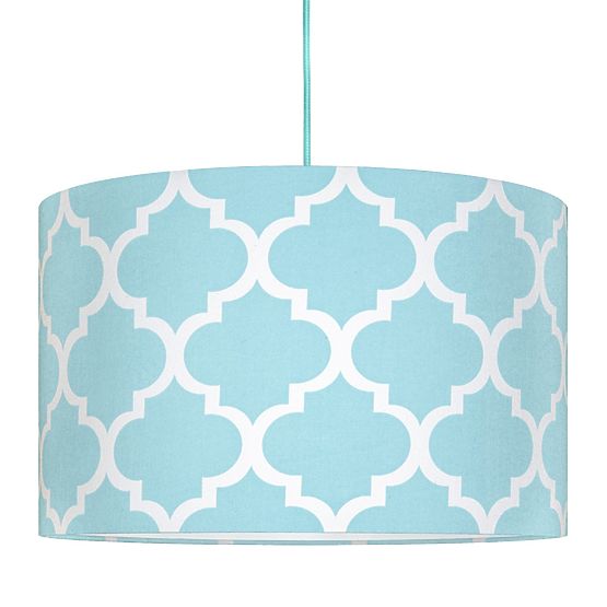 Lampa wisząca z tkaniny Maroko - niebieska