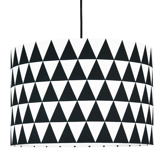 Lampa wisząca z tkaniny Trójkąt - czarny