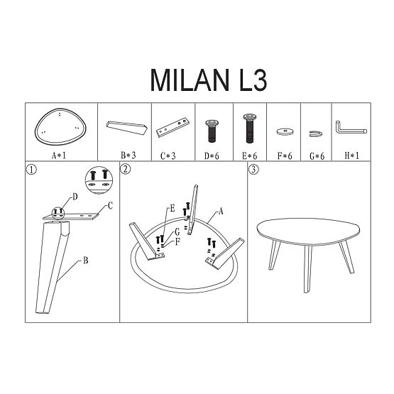 Ława MILAN L3