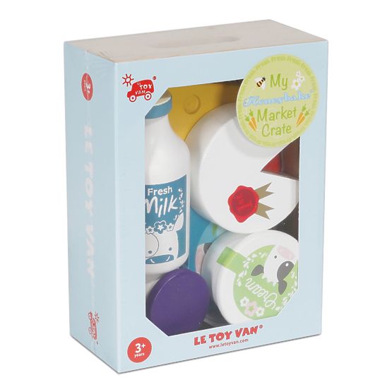 Le Toy Van Crate z produktami mlecznymi