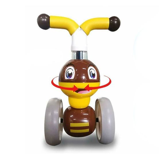 Leżaczek Bee - żółto-brązowy