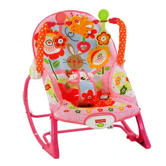 Leżaczek Fisher Price 2w1 z motylkiem
