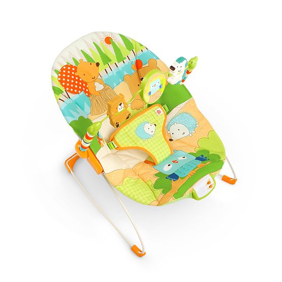 Leżaczek wibrujący z melodią Bright Starts Little Explorer