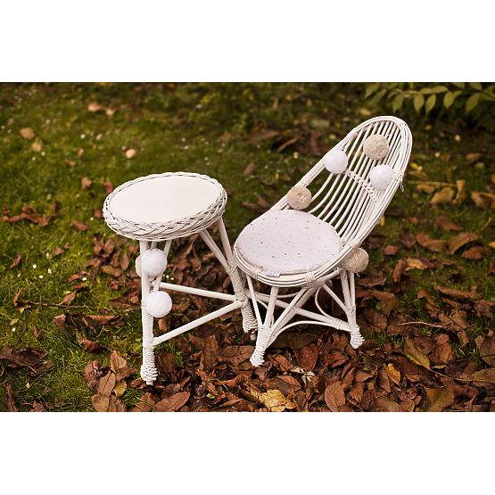 LILU Fotel wiklinowy Łza