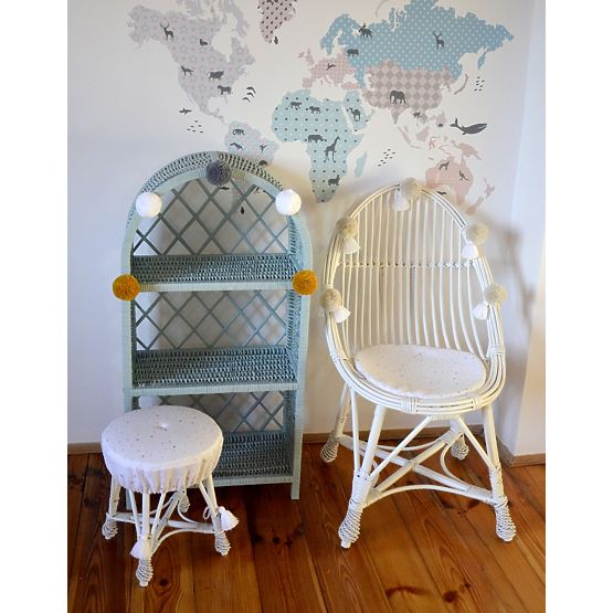 LILU Fotel wiklinowy Łza