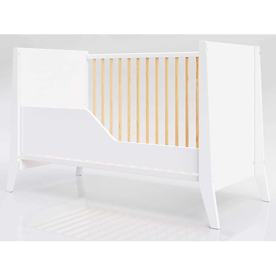 Łóżeczko dziecięce Cosmo Scandi 120x60 biało-naturalne