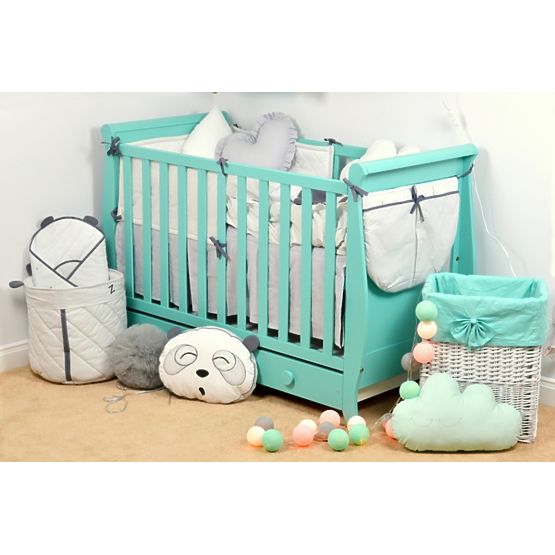 Łóżeczko dla dzieci Misia mięta