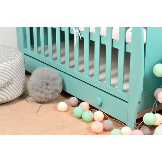 Łóżeczko dla dzieci Misia mięta