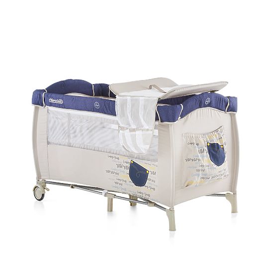 Łóżeczko turystyczne CHIPOLINO Play pen and Crib Bella - denim