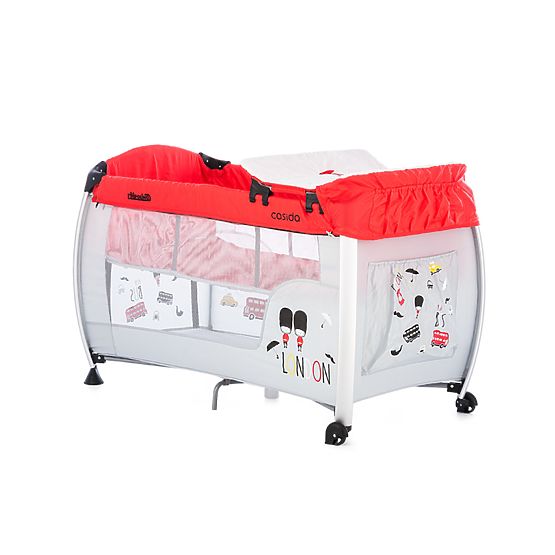 Łóżeczko turystyczne CHIPOLINO Play pen and crib Casida - czerwone