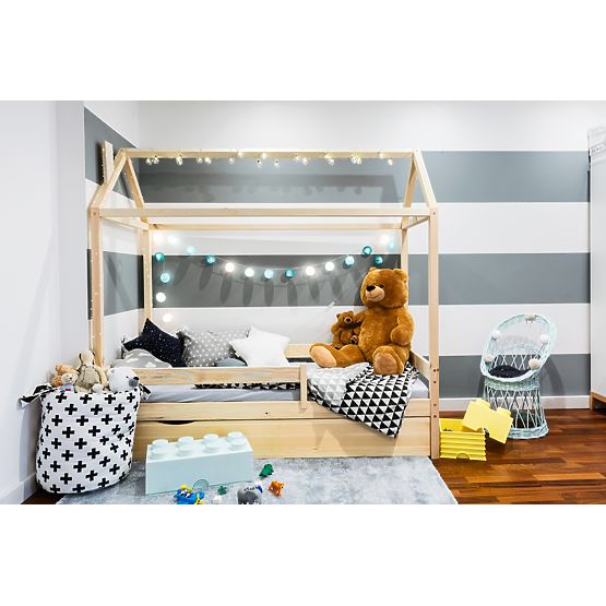 Dziecięce łóżko domek Paul - naturalne