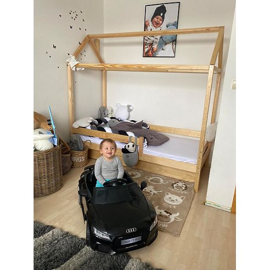 Dziecięce łóżko domek Paul - naturalne