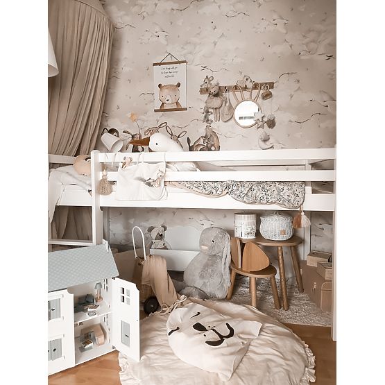 Dziecięce podwyższone łóżko Ourbaby Modo - białe