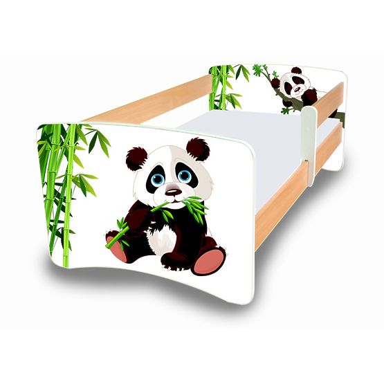 Łóżko dla dziecka z barierką Nico - panda