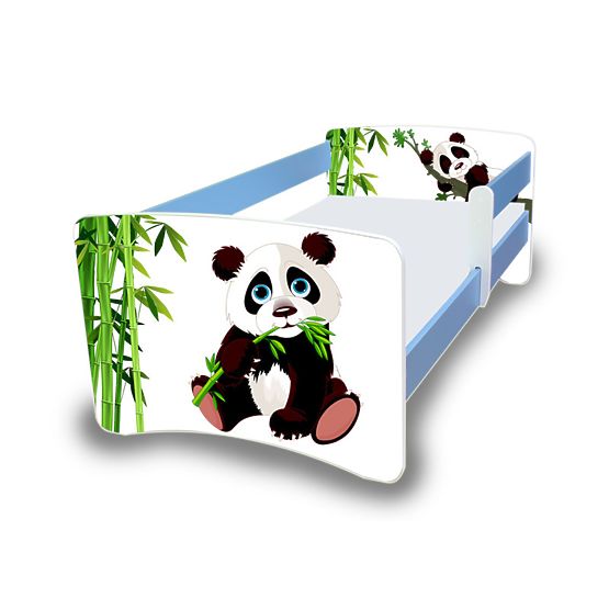 Łóżko dla dziecka z barierką Nico - panda