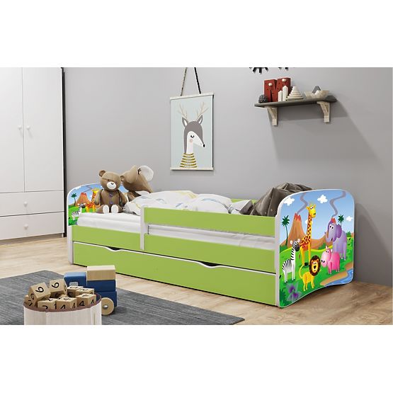 Łóżko dziecięce z barierką Ourbaby - Safari