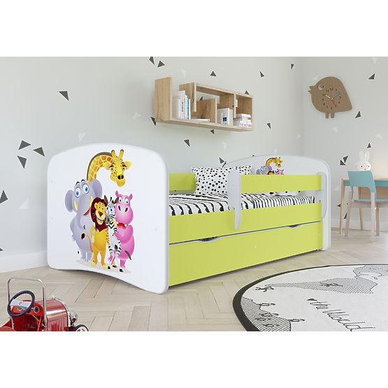 Łóżko dziecięce z barierką Ourbaby - ZOO II