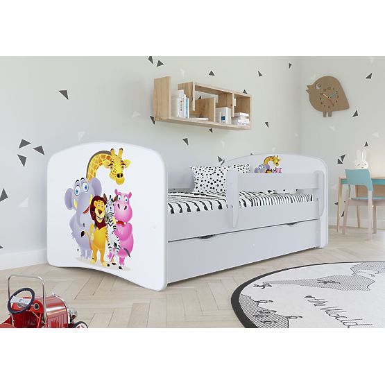 Łóżko dziecięce z barierką Ourbaby - ZOO III