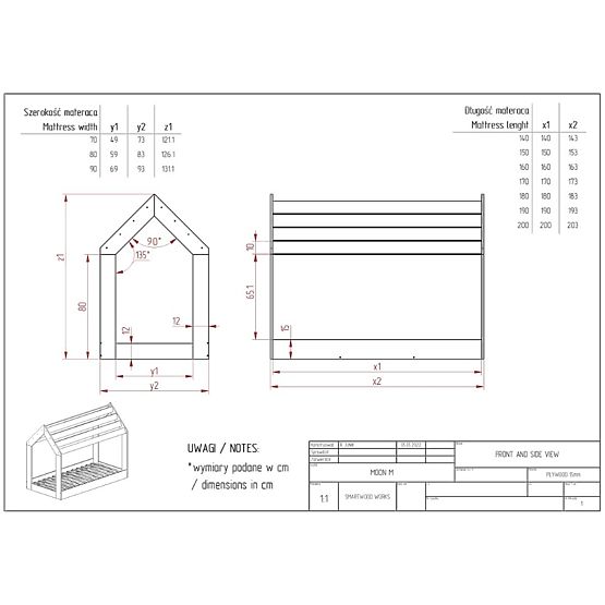 Łóżko domek Montessori Chris