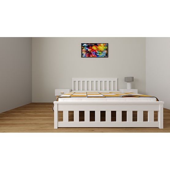 Drewniane łóżko Ada 200 x 120 cm - białe