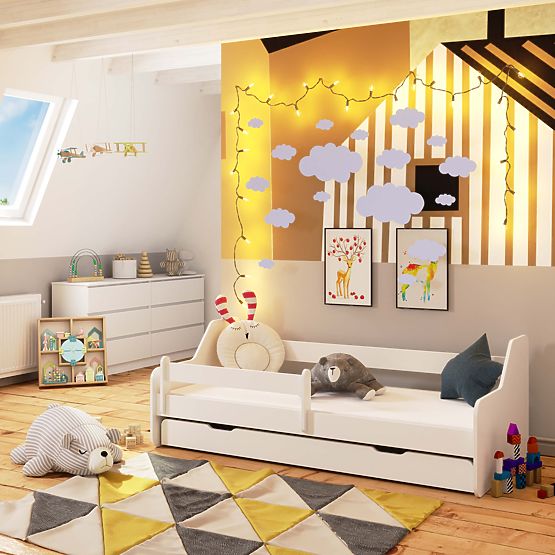 Łóżko dziecięce ACTIV 180x80 Białe + Materac