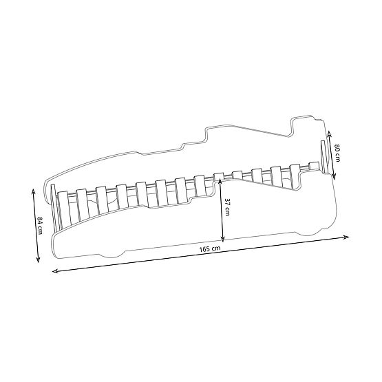 Łóżko dziecięce FORMULA czerwone 160x80 cm