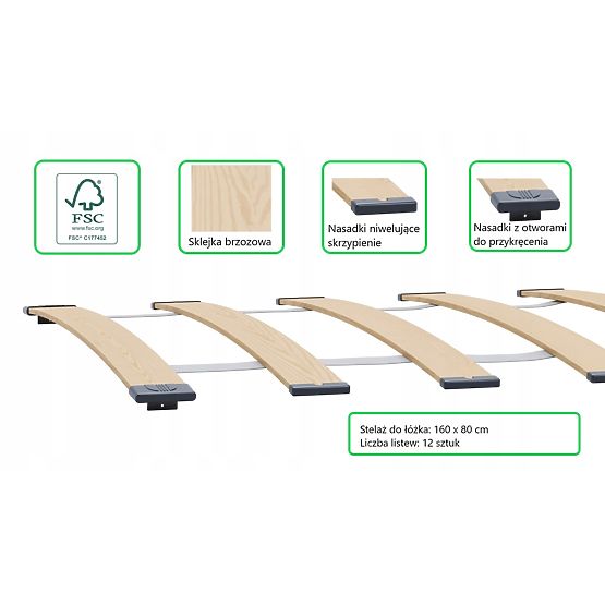 Łóżko dziecięce FORMULA czerwone 160x80 cm