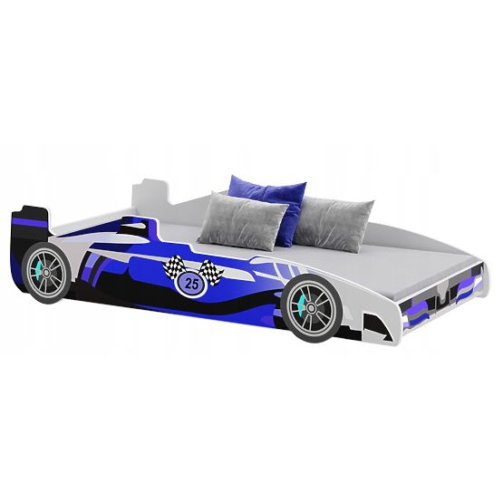 Łóżko dziecięce FORMULA niebieskie 160 x 80 cm