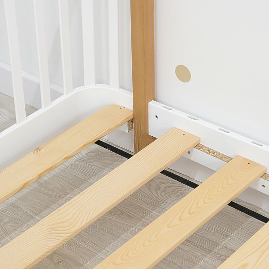 Dziecięce łóżko Montessori bukowe Kate - białe