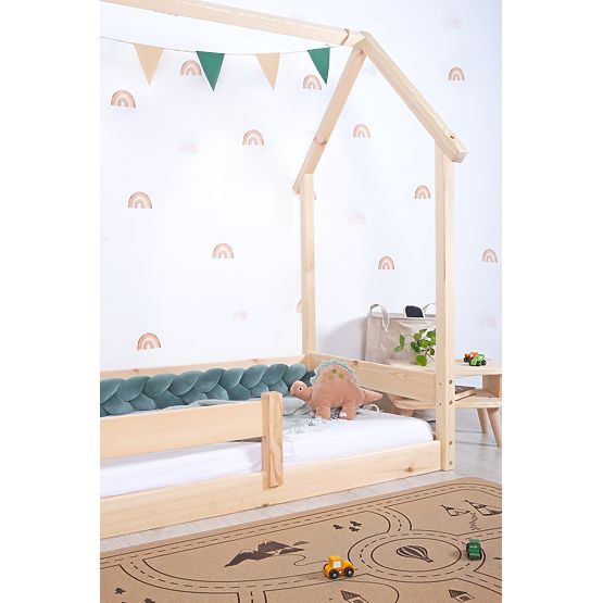Łóżko dziecięce Montessori Kominek - naturalny