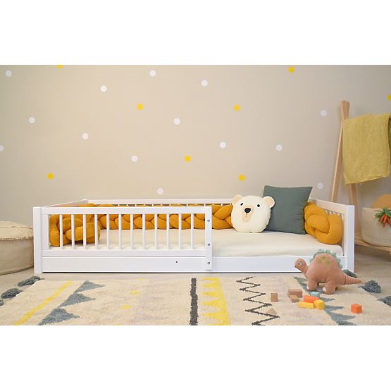 Łóżko dziecięce Montessori Woodie - białe