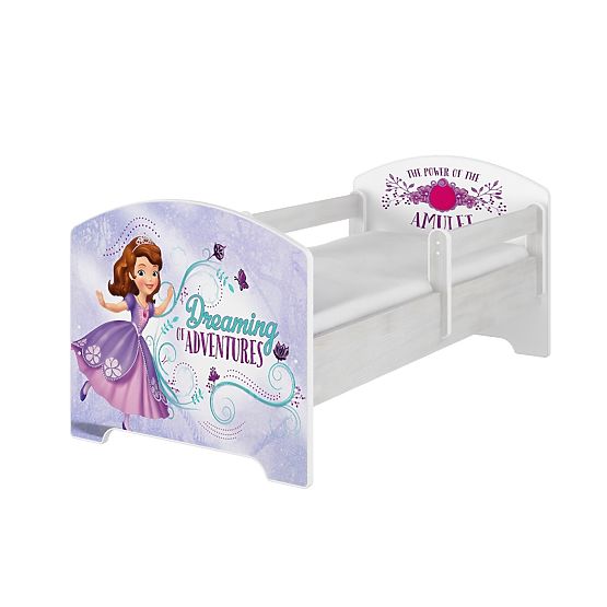 Łóżko dziecięce z barierką - Zosia pierwsza - dekor norweska sosna