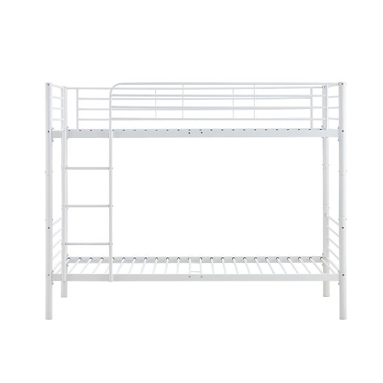Metalowe łóżko piętrowe BUNKY 200x90 cm - białe