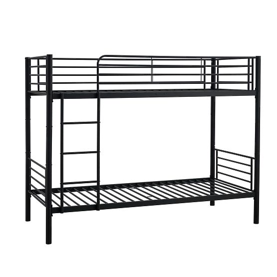 Łóżko metalowe dwupoziomowe BUNKY 200x90 cm - czarne