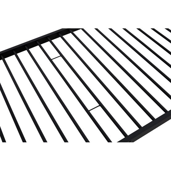 Łóżko metalowe dwupoziomowe BUNKY 200x90 cm - czarne