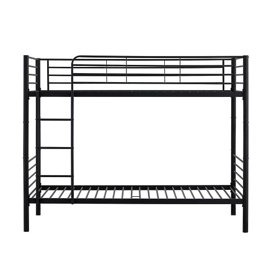 Łóżko metalowe dwupoziomowe BUNKY 200x90 cm - czarne