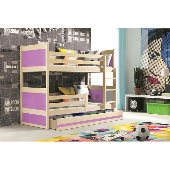 Łóżko piętrowe Rocky - sosna - różne kolory