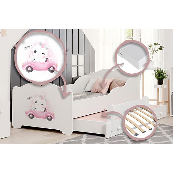 Łóżko podwójne ANNA 160x80 Kot