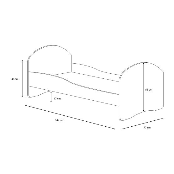 Łóżko pojedyncze Luk140x70